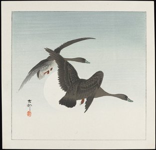 Shoson Ohara: Geese in Flight - ミネアポリス美術館
