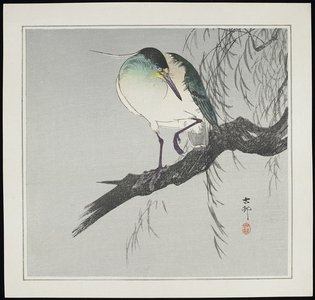 Shoson Ohara: Heron on Branch - ミネアポリス美術館