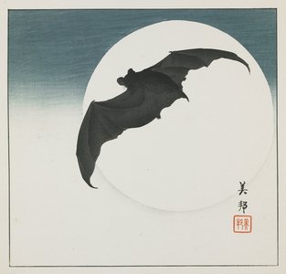 Takahashi Biho_: Bat and Moon - Minneapolis Institute of Arts 