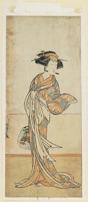 勝川春章: Segawa Kikunoju in a Female Role - ミネアポリス美術館