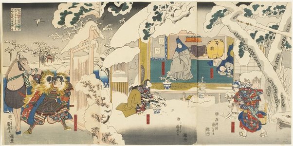 歌川国芳: Scene from the Hachinoki Story - ミネアポリス美術館