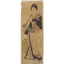 歌川豊国: (Woman Disguised as a Mendicant Priest) - ミネアポリス美術館