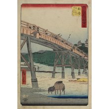 Utagawa Hiroshige: No.39 Yahagi Bridge over Yahagi River, Okazaki - Minneapolis Institute of Arts 
