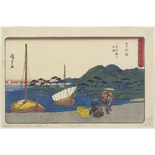 歌川広重: Ferry Port at Imagiri Beach, Maisaka - ミネアポリス美術館