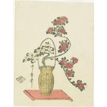 喜多川歌麿: Chrysanthemums, Bamboo in Basket - ミネアポリス美術館