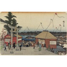 Utagawa Hiroshige: (Shinobazu Pond seen from Yushima Shrine) - Minneapolis Institute of Arts 