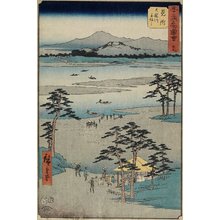 Utagawa Hiroshige: No.29 Ferry on the Tenryu River, Mitsuke - Minneapolis Institute of Arts 