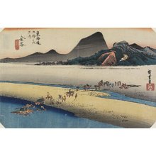 歌川広重: Distant Bank of The Oi River, Kanaya - ミネアポリス美術館