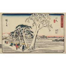 Utagawa Hiroshige: Distant View of Shimizu Port from Ejiri - Minneapolis Institute of Arts 