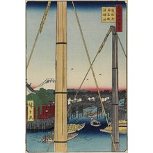 Utagawa Hiroshige: Inari Bridge and Minato Shrine, Teppozu - Minneapolis Institute of Arts 