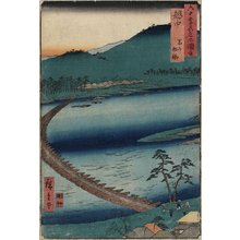 Utagawa Hiroshige: Boat Bridge at Toyama, Etchu Province - Minneapolis Institute of Arts 