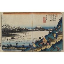 渓斉英泉: No.31: Distant Veiw of Lake Suwa as seen From Shiojiri Pass - ミネアポリス美術館