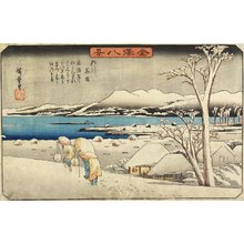Utagawa Hiroshige: Evening Snow at Uchikawa - Minneapolis Institute of Arts 