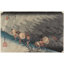 Utagawa Hiroshige: Driving Rain, Shono - Minneapolis Institute of Arts 