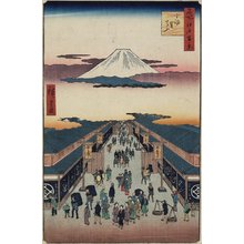 Utagawa Hiroshige, 歌川広重 (Utagawa Hiroshige)による浮世絵「Surugacho Street」