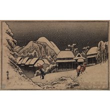 Utagawa Hiroshige: Night Snow, Kanbara - Minneapolis Institute of Arts 