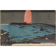 歌川広重: Fireworks at Ryogoku - ミネアポリス美術館