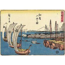 Utagawa Hiroshige: Incoming Ships at Tsukuda Island - Minneapolis Institute of Arts 