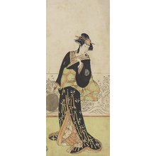 勝川春英: (Actor in a Female Role in Black Kimono) - ミネアポリス美術館