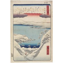Utagawa Hiroshige II: Evening Snow at Hira - Minneapolis Institute of Arts 