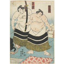 歌川国貞: The Wrestlers Unjodake and Kurokumo - ミネアポリス美術館