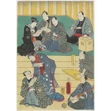 Utagawa Kunisada, 歌川国貞 (Utagawa Kunisada)による浮世絵「(Rehearsal of a Kabuki Play)」