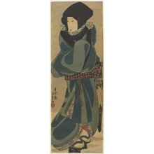 Utagawa Kunisada: (Woman in Cloak and Hood) - Minneapolis Institute of Arts 