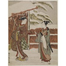 鈴木春信: Mitate of a Scene from the Kabuki Play Women's Version of 