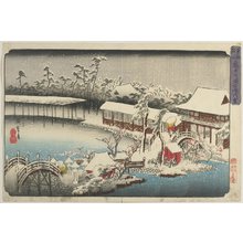 歌川広重: Snow at the Shrine Ground of Kameido Tenman - ミネアポリス美術館