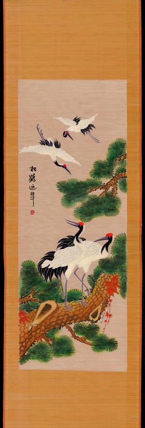 無款: Cranes and Pine - Long Life - 松鶴延年 - Ohmi Gallery