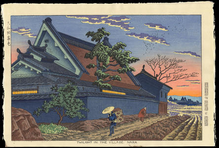 Asano Takeji: Twilight In The Village, Nara - Ohmi Gallery