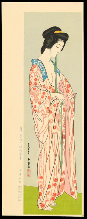 Hashiguchi Goyo: Beauty in Long Undergarment - 長襦袢の女 - Ohmi Gallery
