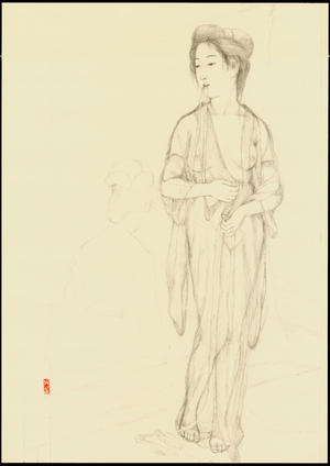 Hashiguchi Goyo: Graphite on Paper Sketch 16 - Ohmi Gallery