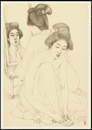 Hashiguchi Goyo: Graphite on Paper Sketch 5 - Ohmi Gallery