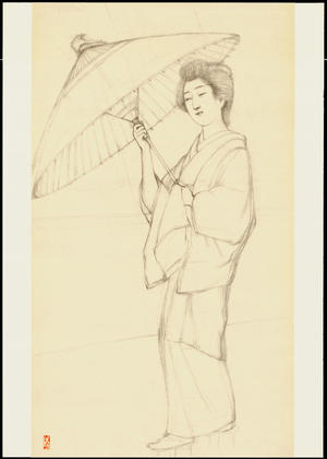 Hashiguchi Goyo: Graphite on Paper Sketch 8 - Ohmi Gallery