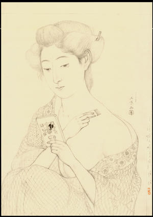 橋口五葉: Graphite on Paper Sketch 1 - Ohmi Gallery