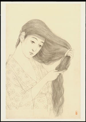 Hashiguchi Goyo: Graphite on Paper Sketch 2 - Ohmi Gallery