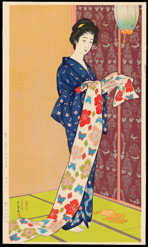 Hashiguchi Goyo: Daughter in a Summer Kimono - 夏装之娘 - Ohmi Gallery