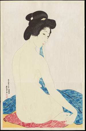 Hashiguchi Goyo: Woman after a Bath - 化粧の女 - Ohmi Gallery