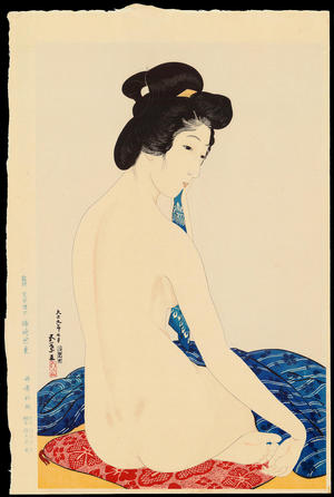 Hashiguchi Goyo: Woman after a Bath (Delicate Skin) - 化粧の女 （やわはだ） - Ohmi Gallery