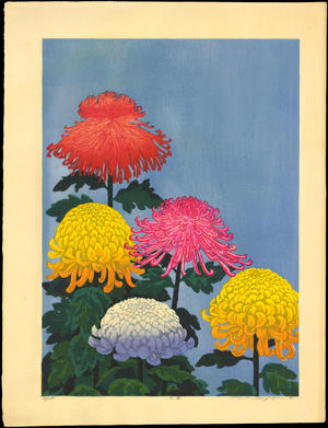 Hayashi, Waichi: Large Chrysanthemums - 大菊 - Ohmi Gallery