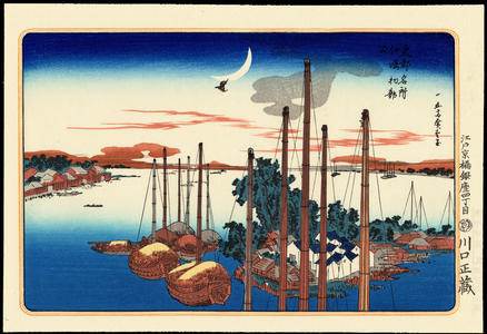 Utagawa Hiroshige: First Cuckoo Of The Year At Tsukudajima - 佃島初郭公 - Ohmi Gallery