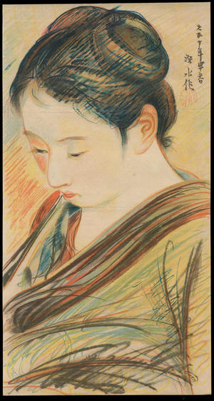 伊東深水: Sketch of a Bijin (1) - Ohmi Gallery