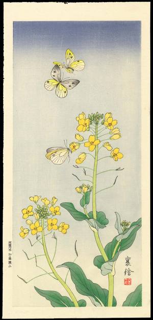 Jo 1930s): Butterflies and Yellow Flowers - Ohmi Gallery