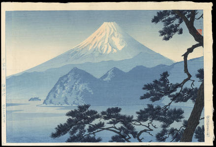 笠松紫浪: Mt. Fuji at Sunset - Shizuuramura - 夕富士・静浦村 - Ohmi Gallery