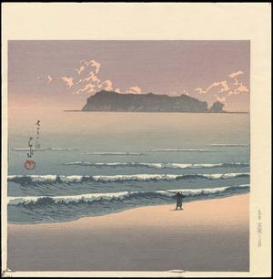 川瀬巴水: Shichirigahama-Seven Mile Beach - Ohmi Gallery