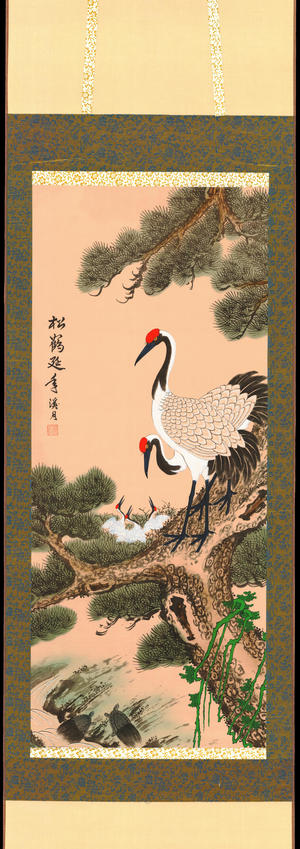 Keigetsu: Pine and Cranes, Long Life - Ohmi Gallery