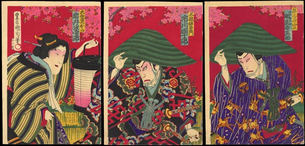 Toyohara Kunichika: First Flowers at Ueno - Ohmi Gallery