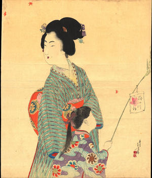 Mishima Shoso: Mother and Child in Autumn (1) - Ohmi Gallery