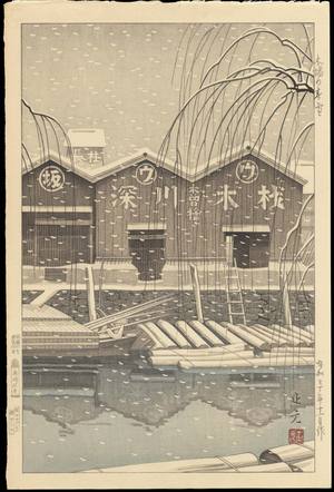 Masamoto, Mori: Spring Snow in Kiba - Ohmi Gallery